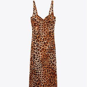 ZARA ANIMAL PRINT CORSET DRESS (TAGS STILL ON)